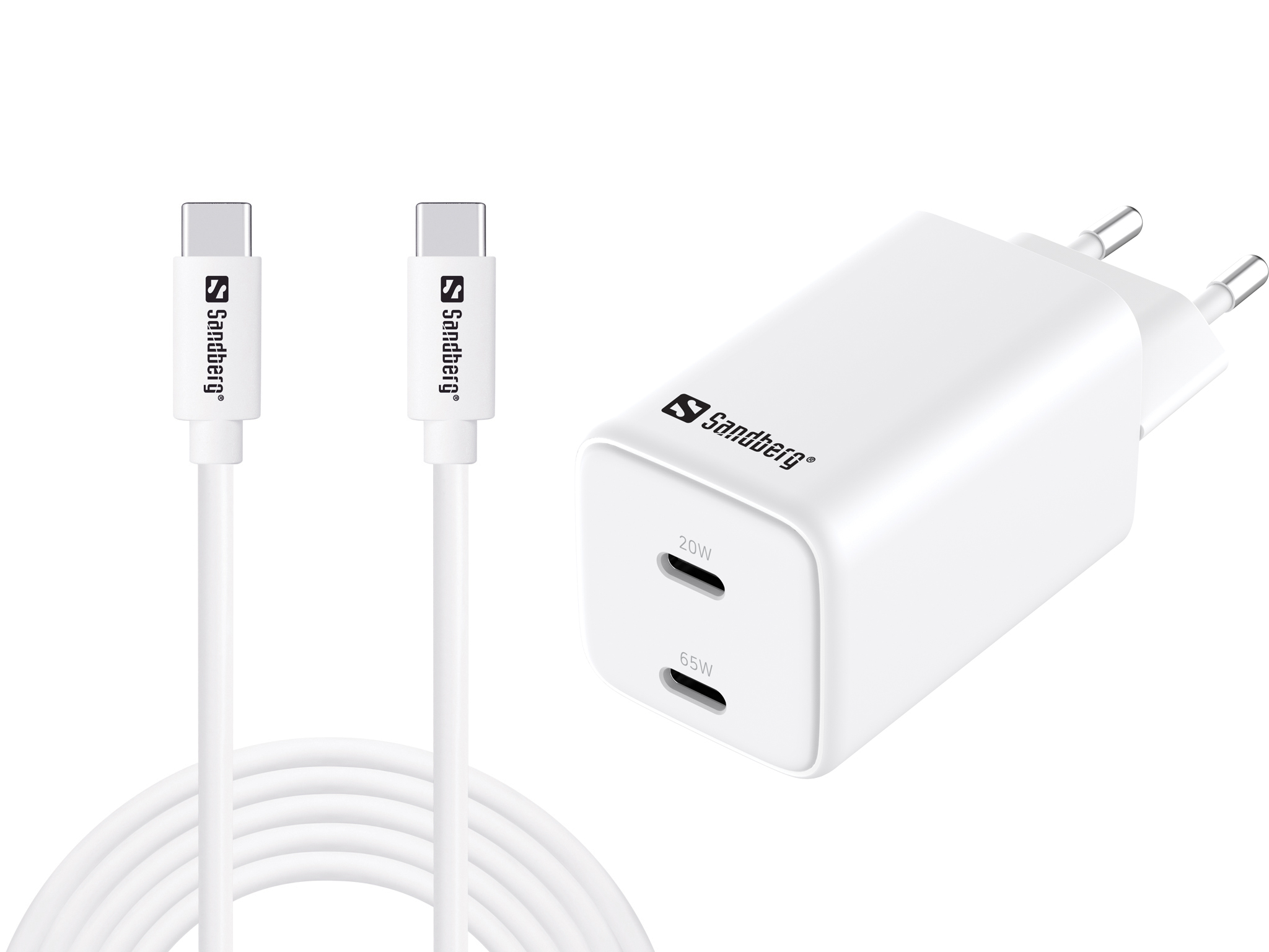 SANDBERG Netzteil - PD 65 W, 3 m - Wechselstrom 230 V