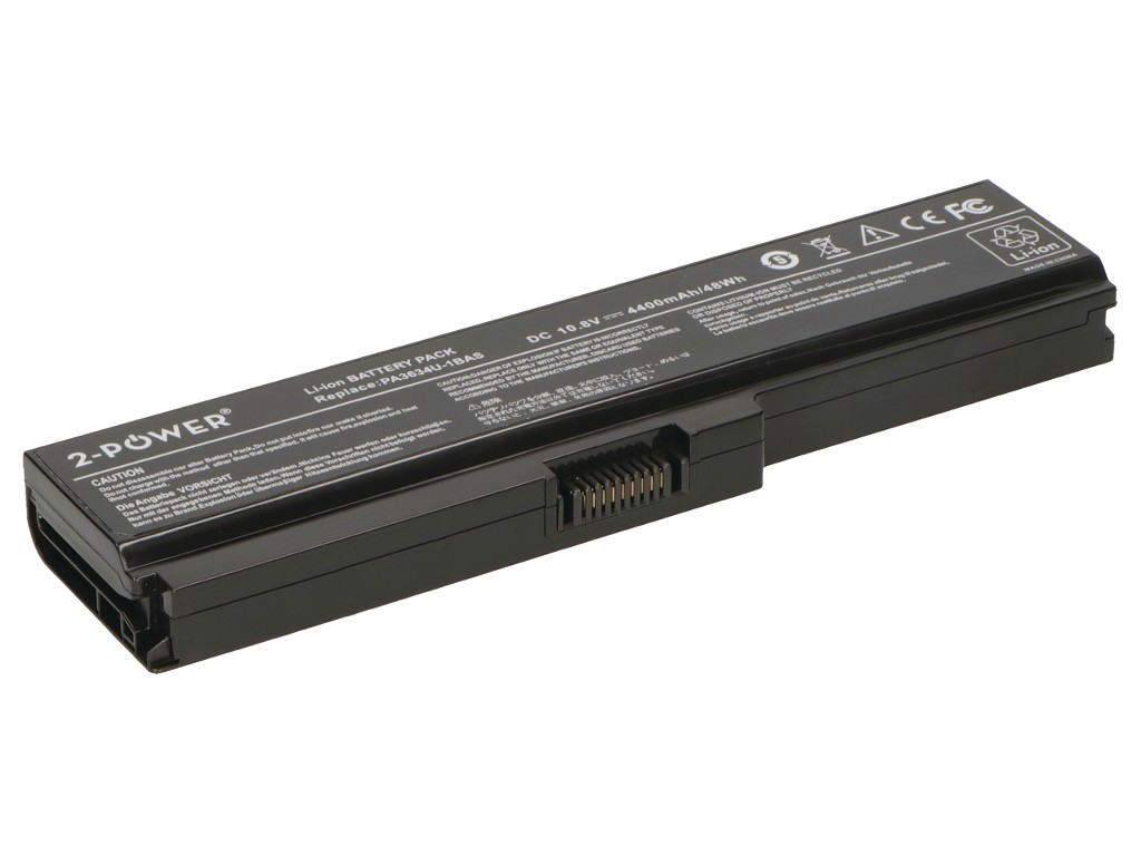 2-Power 10.8v, 6 cell, 47Wh Laptop Battery - replaces PA3464U-1BRS