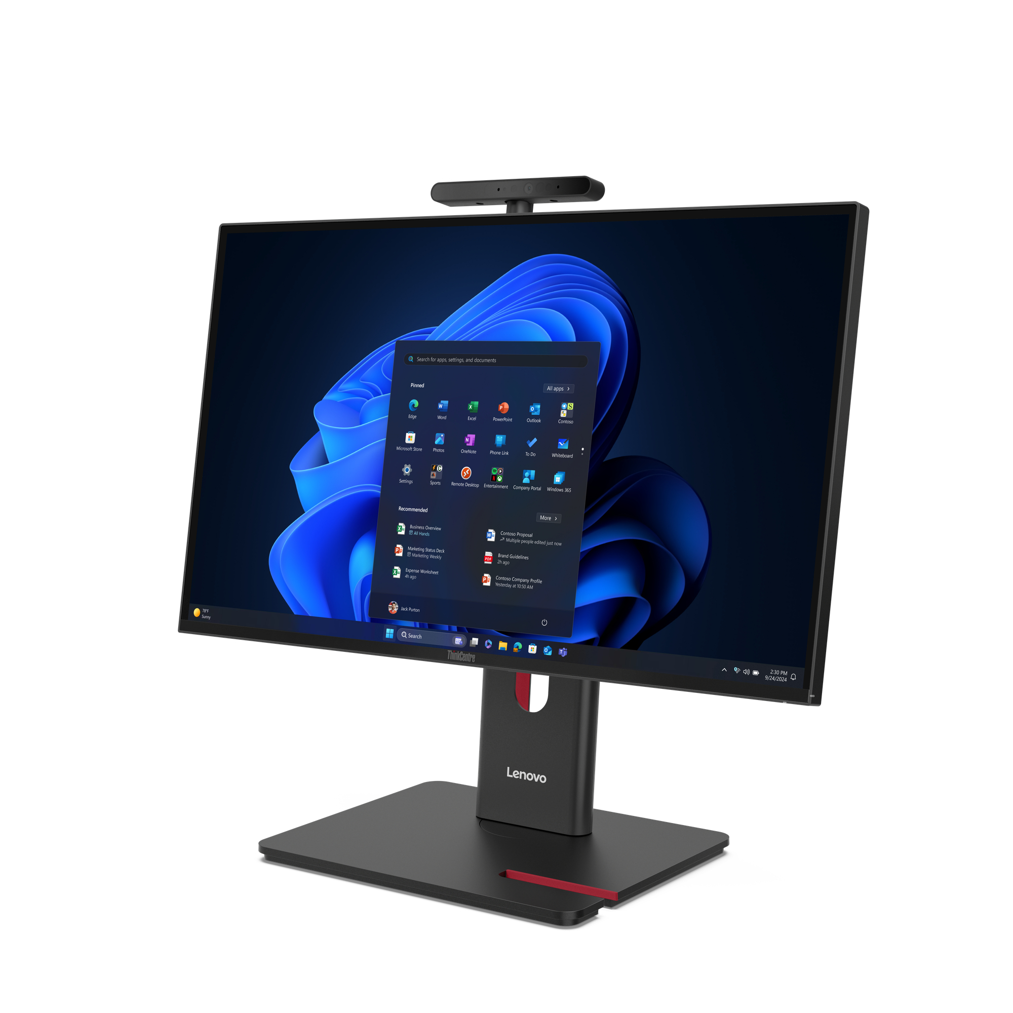 Lenovo ThinkCentre M90a Gen 6 Intel Core Ultra 7 265 60,5 cm (23.8) 1920 x 1080 Pixeles PC todo en uno 16 GB DDR5-SDRAM 512 GB SSD Windows 11 Pro Wi-Fi 6E (802.11ax) Negro
