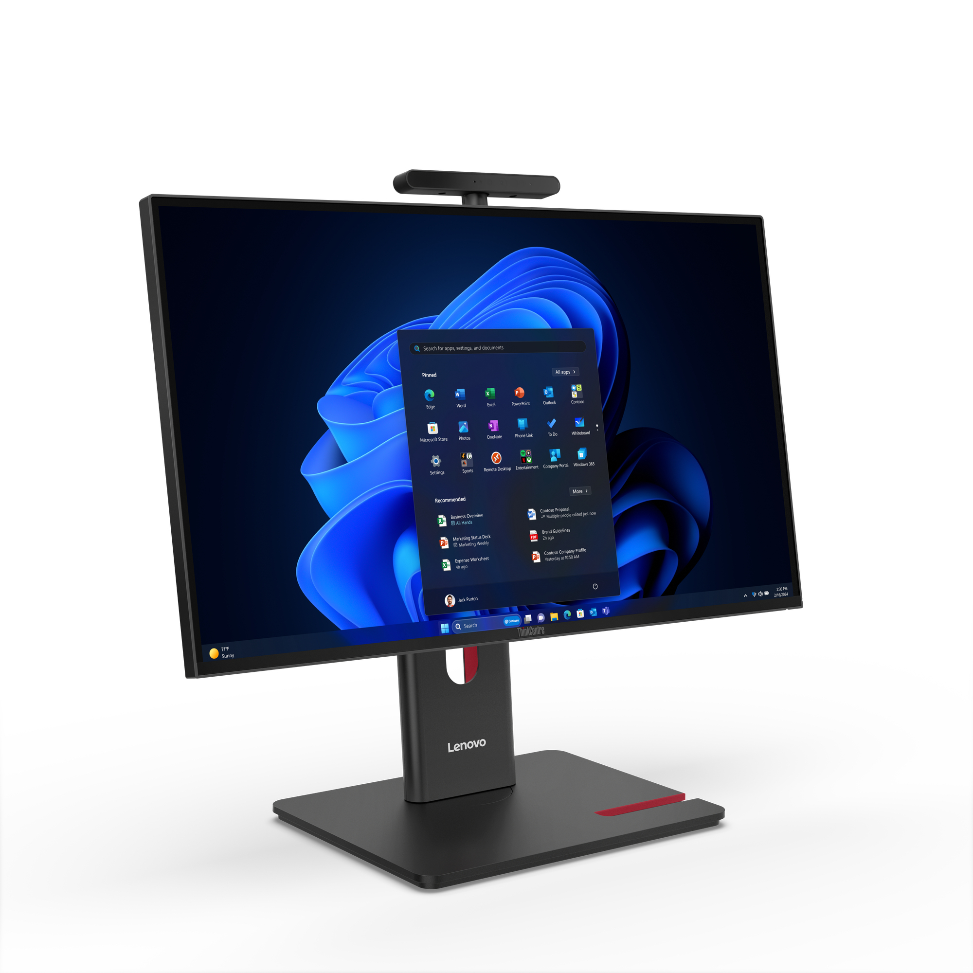Lenovo ThinkCentre M90a Gen 6 Intel Core Ultra 7 265 60,5 cm (23.8) 1920 x 1080 Pixeles PC todo en uno 16 GB DDR5-SDRAM 512 GB SSD Windows 11 Pro Wi-Fi 6E (802.11ax) Negro