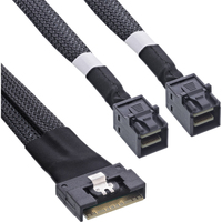 InLine Slim SAS Kabel SFF-8654 8i zu 2x SFF-8643 1m - Kabel - 1 m