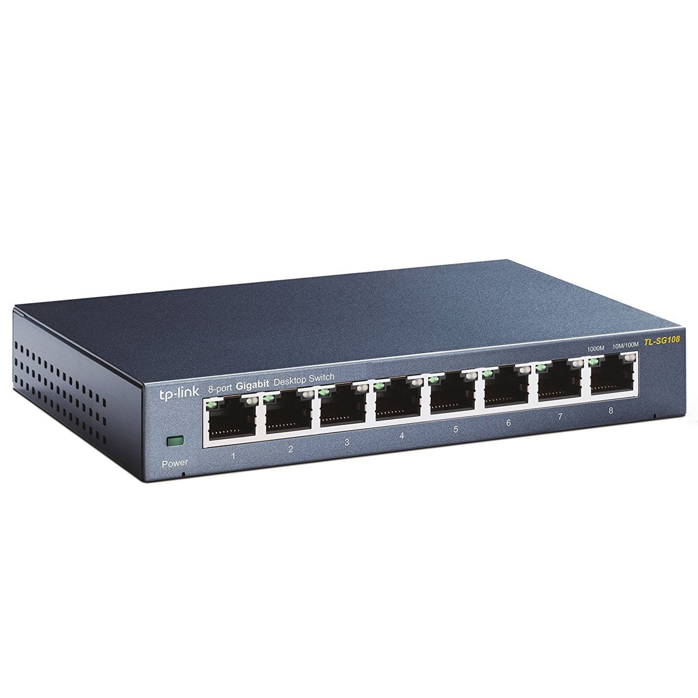 TP-Link TL-SG108 V3.0 Non gestito Gigabit Ethernet (10/100/1000) Nero