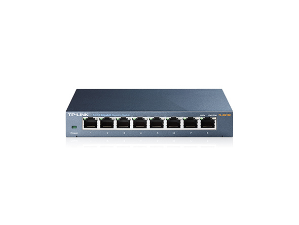 TP-Link TL-SG108 V3.0 Non gestito Gigabit Ethernet (10/100/1000) Nero