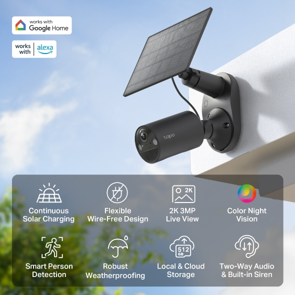 TP-LINK Tapo C411 KIT V2 - Netzwerk-�berwachungskamera - Au�enbereich - staub-/wasserdicht - Farbe (Tag&Nacht)