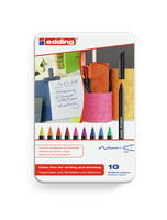 EDDING 1200 colourpen - Fein - Schwarz - Blau - Braun - Gr�n - Orange - Pink - Violett - Rot - Gelb - Rundspitze - 1 mm - Mehrfarbig - Rund