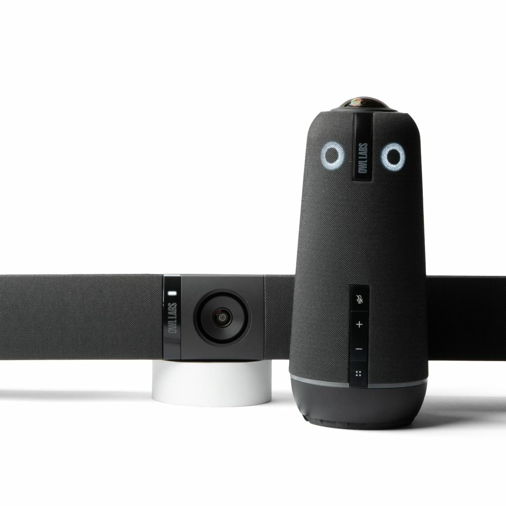 Owl Labs Bundle Meeting Owl 4+ e Owl Bar - Bundle intelligente per conferenze multi-videocamera 4K a 360 gradi (messa a fuoco automatica delloratore, commutazione intelligente della videocamera, accoppiamento wireless)