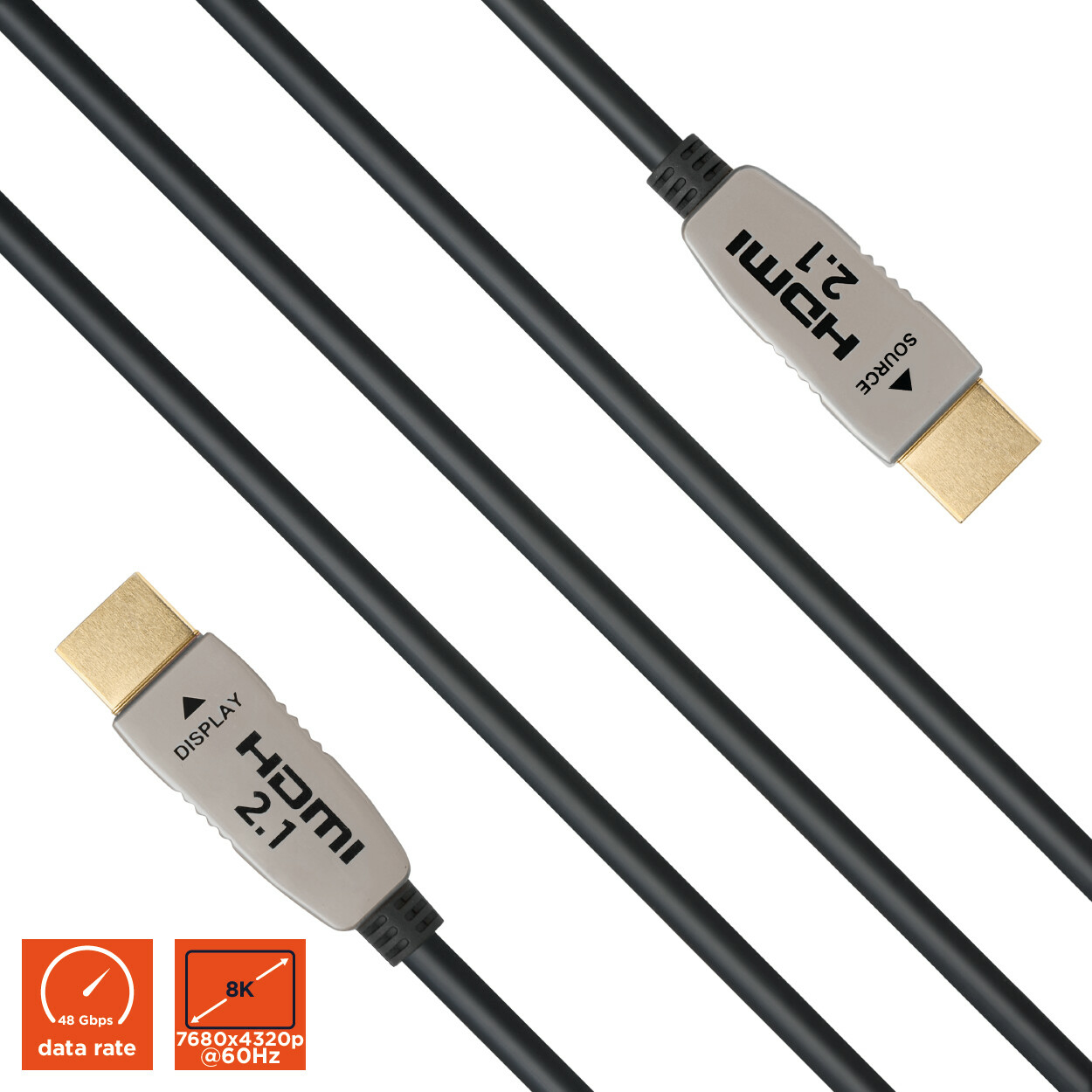 celexon UHD Optical Fibre HDMI 8K 48Gbps Active Kabel schwarz - Kabel - Digital/Display/Video
