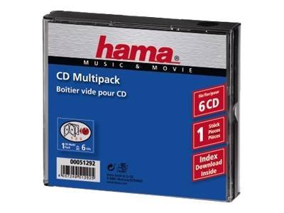 Hama CD-Multipack 6 6 dischi Trasparente