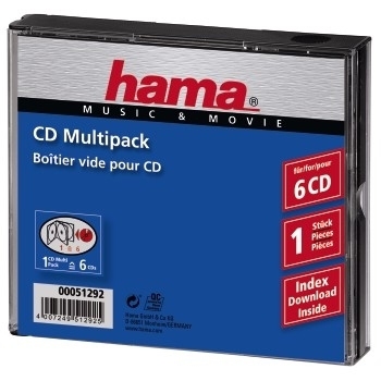 Hama CD-Multipack 6 6 dischi Trasparente