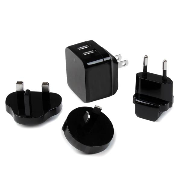 StarTech.com 2 Port USB Ladegert / Netzteil - 2-fach Ladestecker 17 Watt / 3.4 Amp - Dual Reiseladegert 110 / 220V - Wei - Netzteil - 17 Watt - 3.4 A - 2 Ausgabeanschlussstellen (USB)
