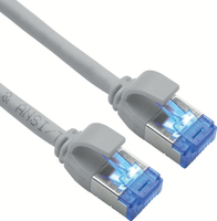 ROLINE S/FTP Patchkabel Kat.6A TPE PoE-tauglich verknotungsfrei grau 0.3m - Netzwerk - CAT 6a