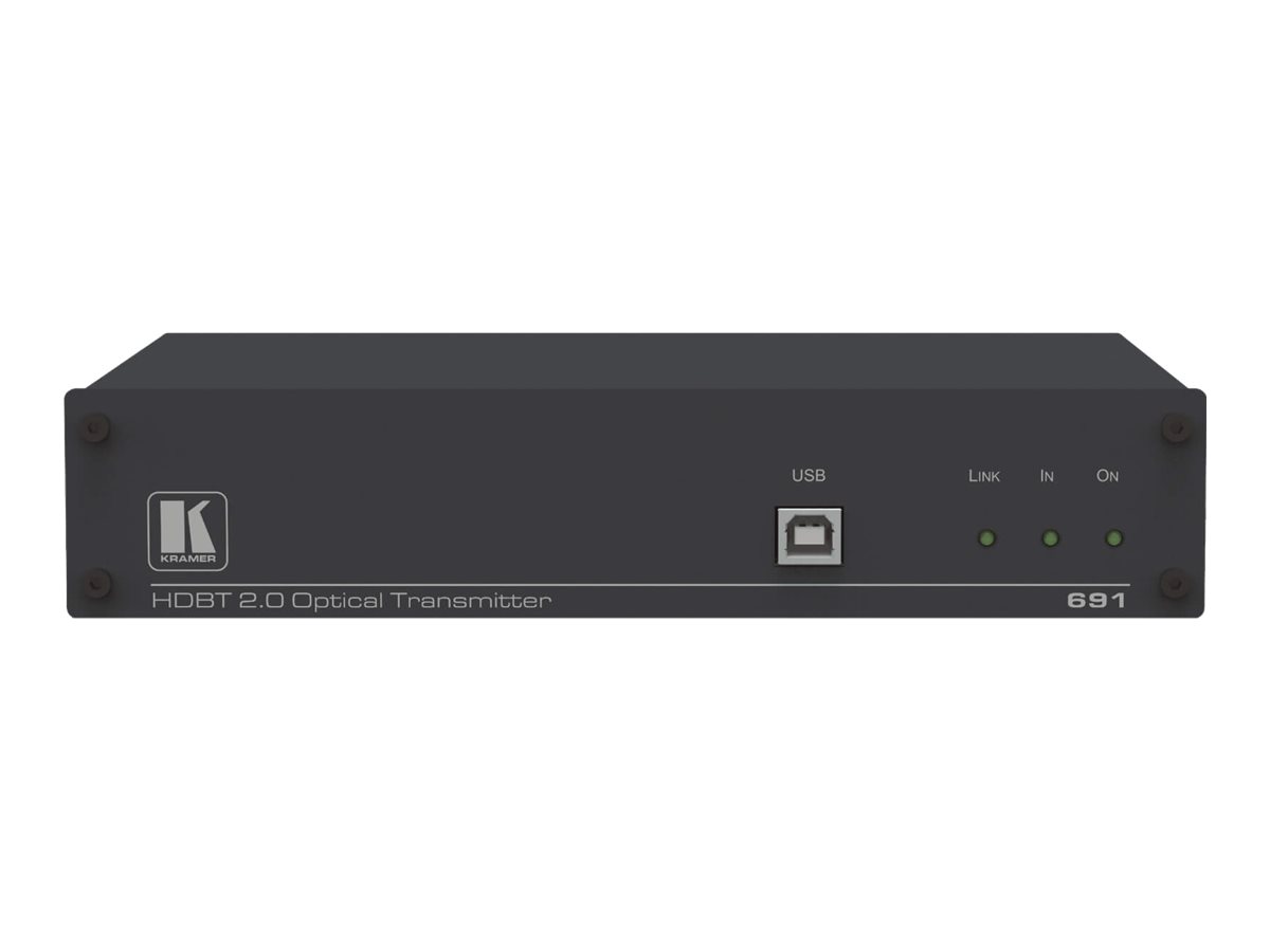 Kramer Electronics Kramer 691 4K60 4:2:0 HDMI MM/SM Fiber Optic Transmitter with USB, Ethernet, RS-232, IR & Stereo Audio over Ultra-Reach HDBaseT 2.0