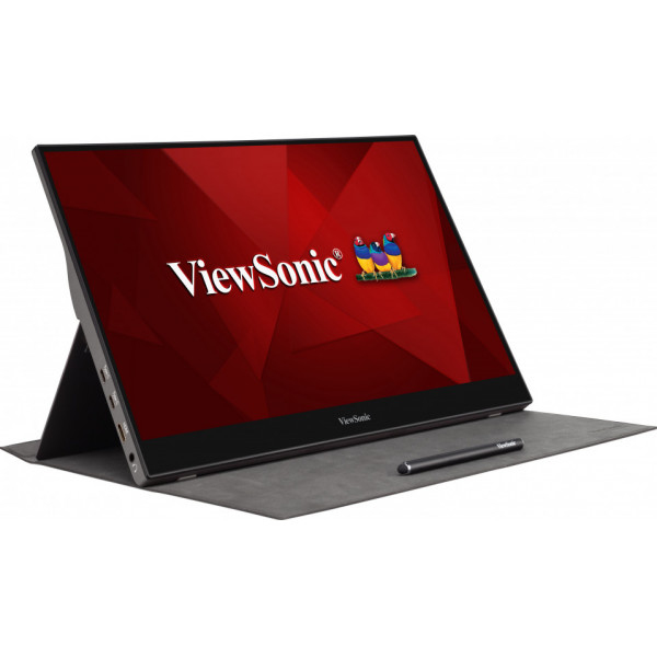 Viewsonic TD1655 pantalla para PC 39,6 cm (15.6) 1920 x 1080 Pixeles Full HD LED Pantalla t�ctil Multi-usuario Negro, Plata