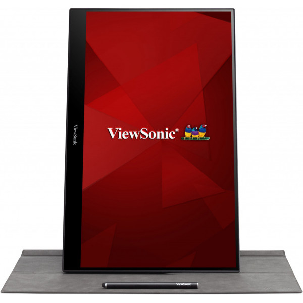 Viewsonic TD1655 pantalla para PC 39,6 cm (15.6) 1920 x 1080 Pixeles Full HD LED Pantalla t�ctil Multi-usuario Negro, Plata