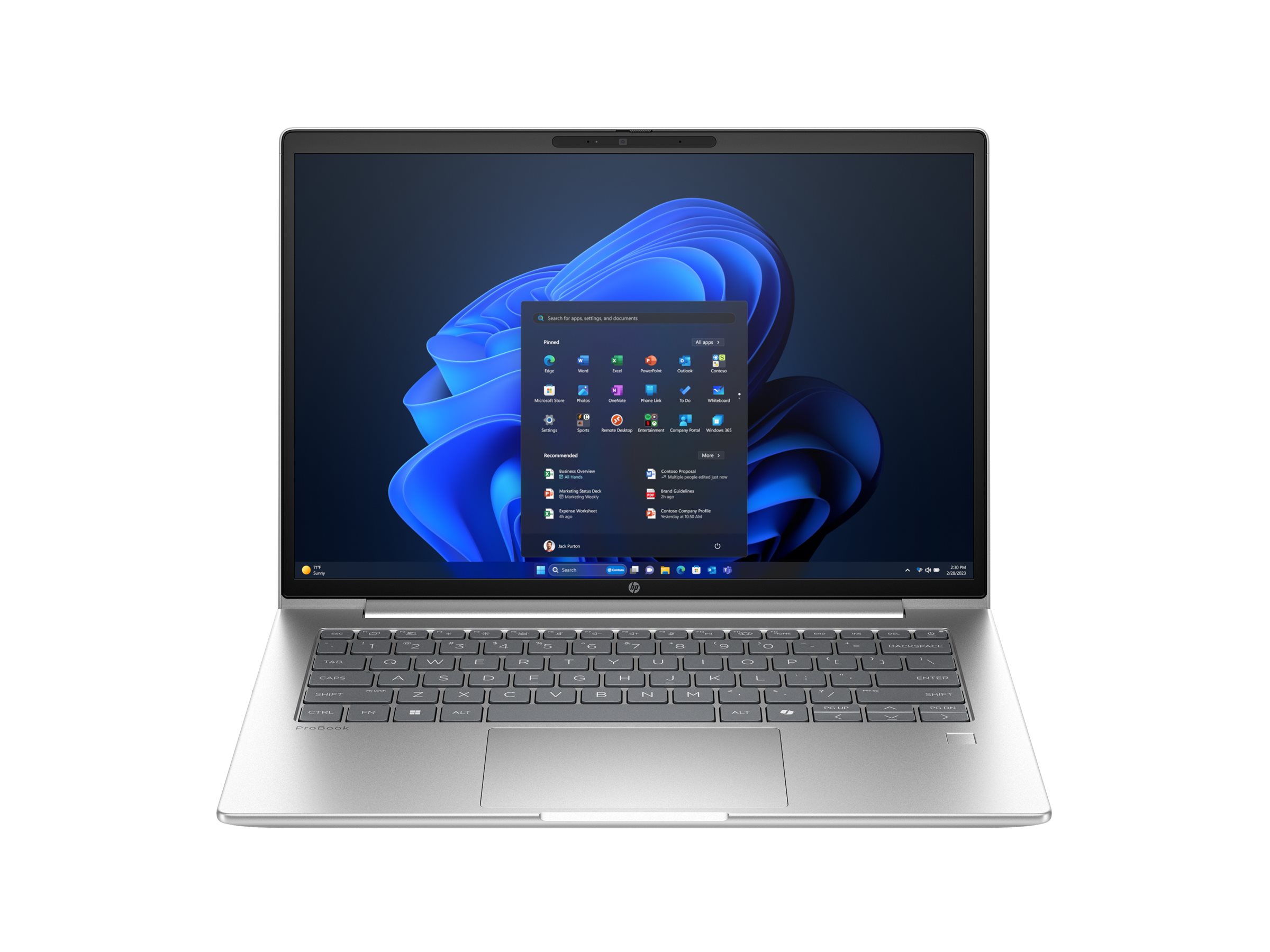 HP ProBook 4 G1a Notebook AI - 177-Grad Scharnierdesign - AMD Ryzen 5 230 - Win 11 Pro - Radeon 760M - 16 GB RAM - 512 GB SSD NVMe - 35.6 cm (14)
