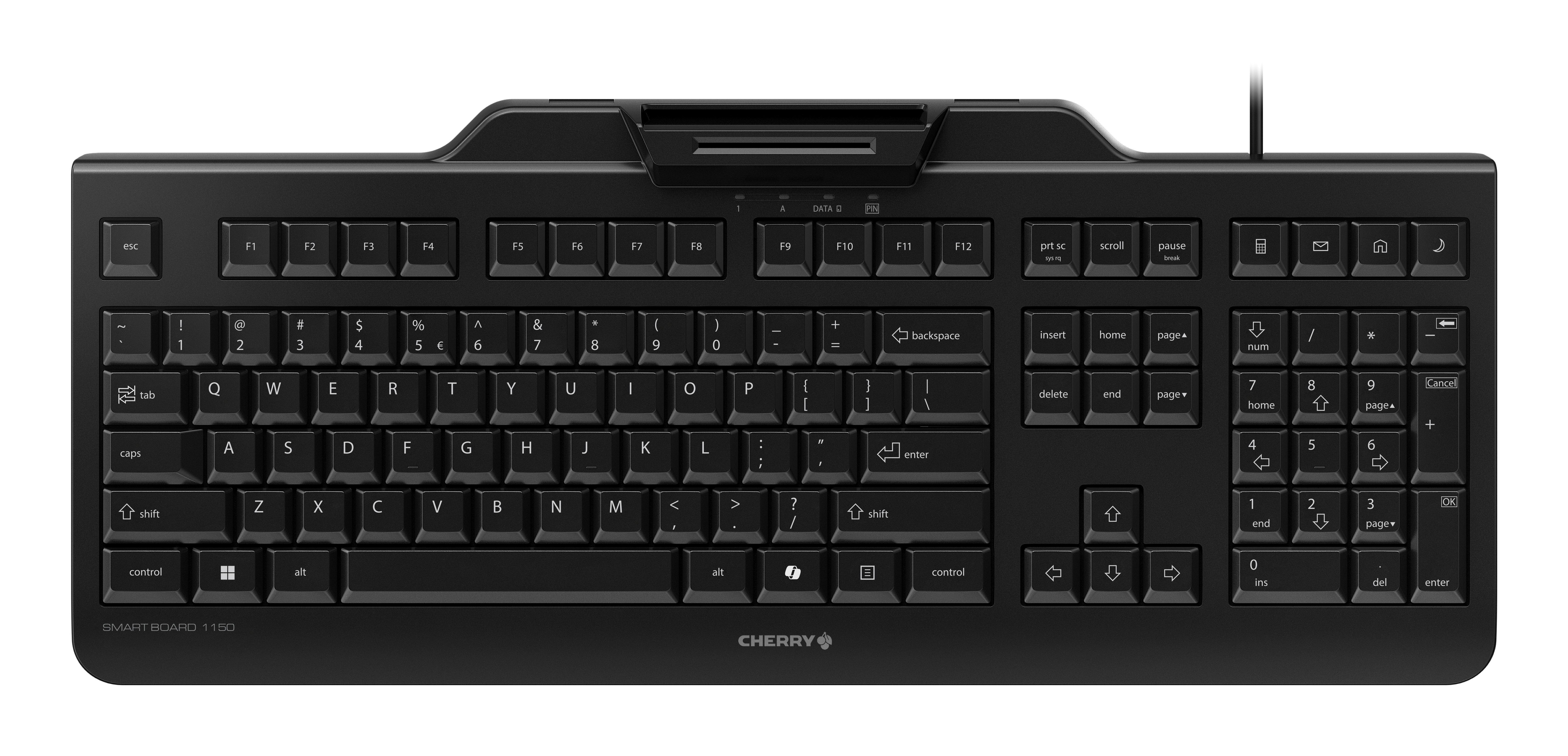 CHERRY Smart Board 1150 teclado Oficina USB QWERTY Internacional de EE.UU. Negro