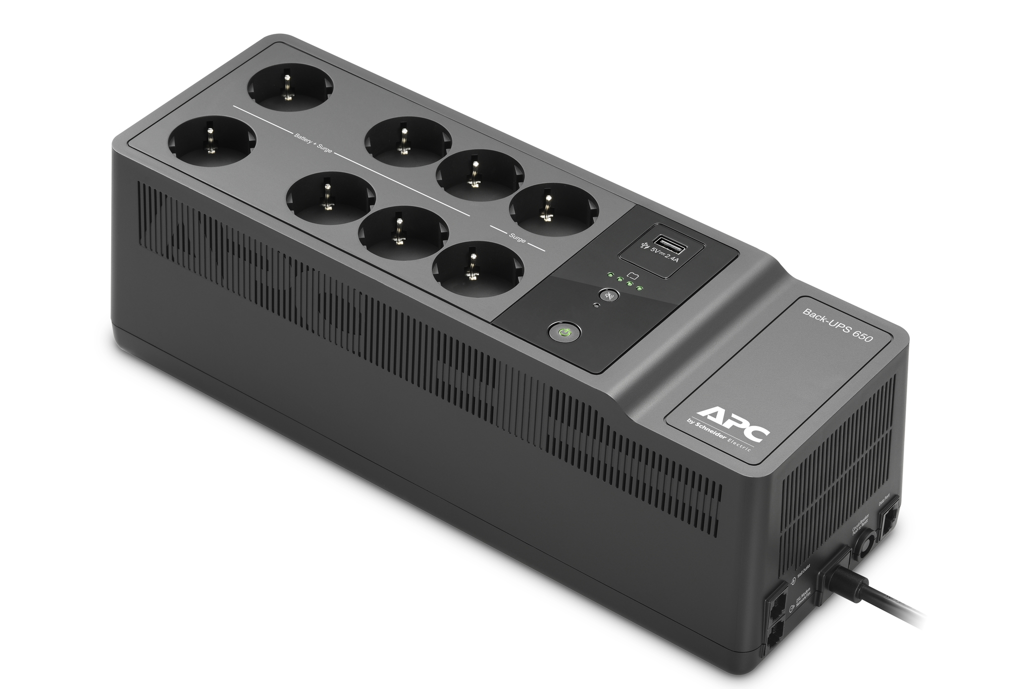 APC Back-UPS 650VA 230V 1 USB charging port - (Offline-) USV Veille 0,65 kVA 400 W 8 sortie(s) CA
