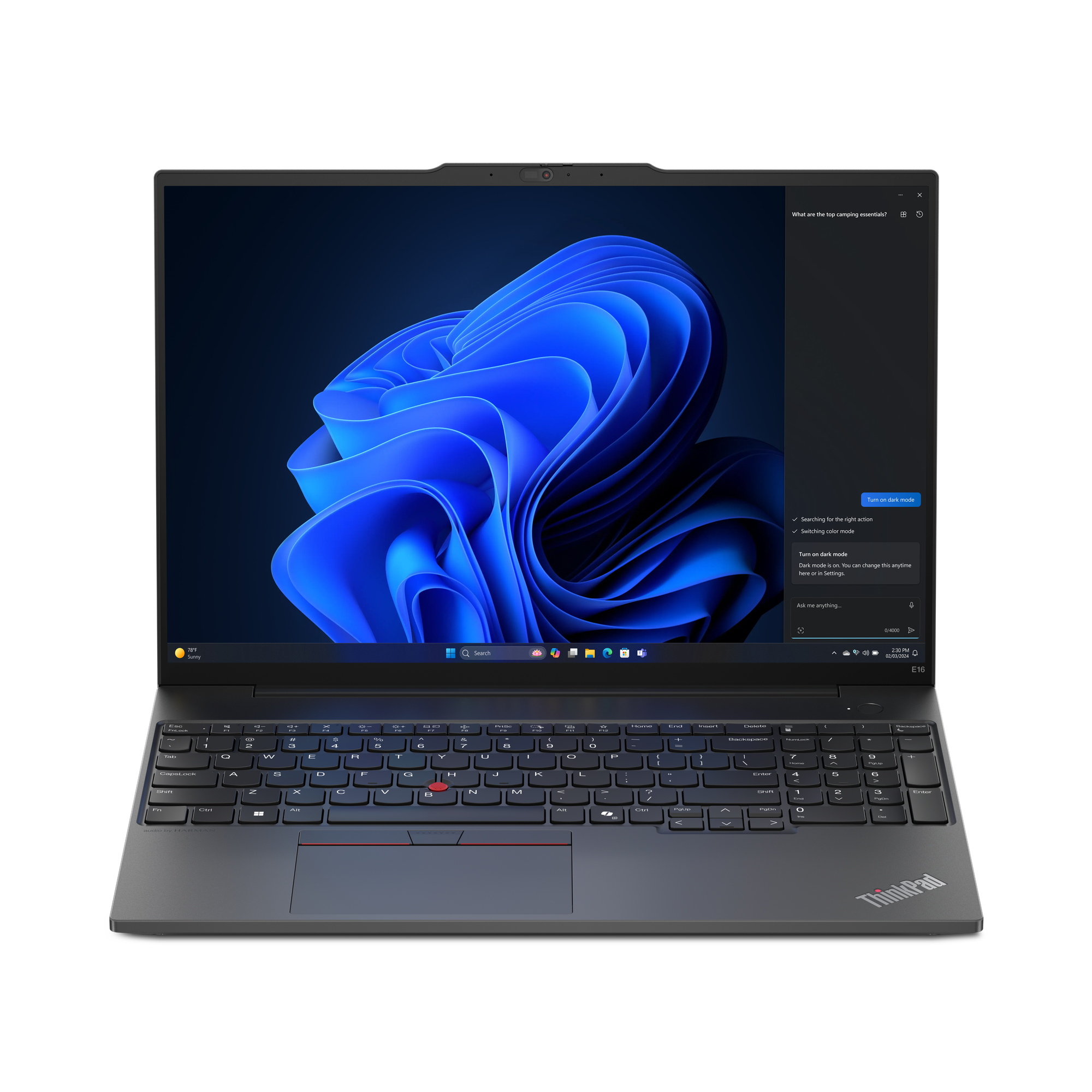 Lenovo ThinkPad E16 Gen 2 21MA - 180-Scharnierdesign - Intel Core Ultra 7 155H / 1.4 GHz - Win 11 Pro - Intel Arc Graphics - 16 GB RAM - 512 GB SSD TCG Opal Encryption 2, NVMe - 40.6 cm (16)