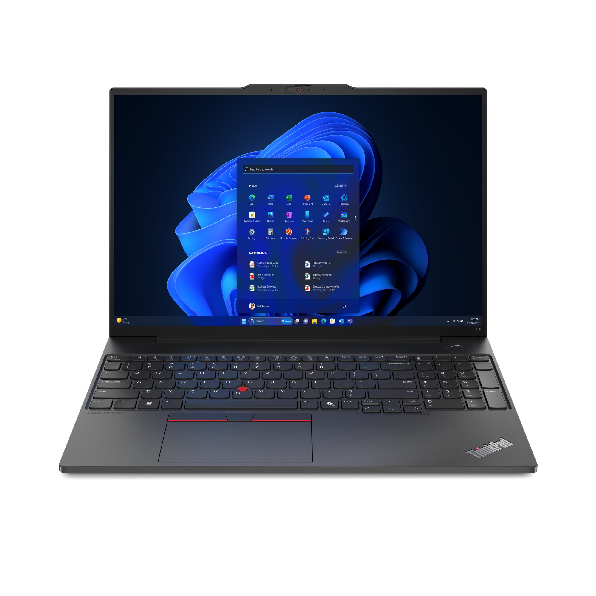 Lenovo ThinkPad E16 Gen 2 21MA - 180-Scharnierdesign - Intel Core Ultra 7 155H / 1.4 GHz - Win 11 Pro - Intel Arc Graphics - 16 GB RAM - 512 GB SSD TCG Opal Encryption 2, NVMe - 40.6 cm (16)