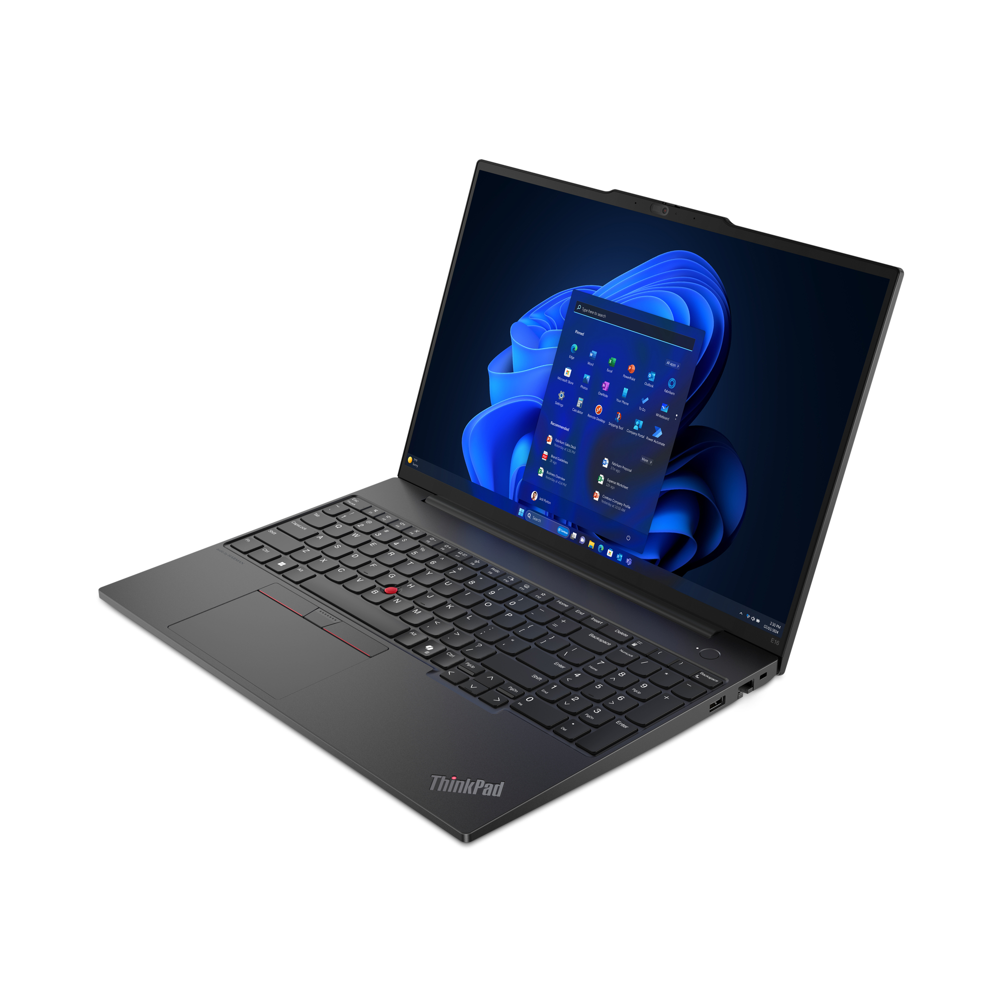Lenovo ThinkPad E16 Gen 2 21MA - 180-Scharnierdesign - Intel Core Ultra 7 155H / 1.4 GHz - Win 11 Pro - Intel Arc Graphics - 16 GB RAM - 512 GB SSD TCG Opal Encryption 2, NVMe - 40.6 cm (16)