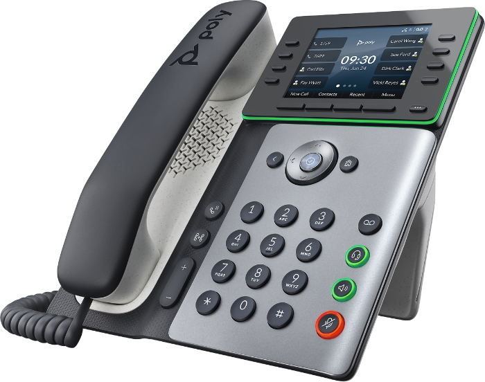 POLY Edge E300 telefono IP Nero, Argento 8 linee LCD