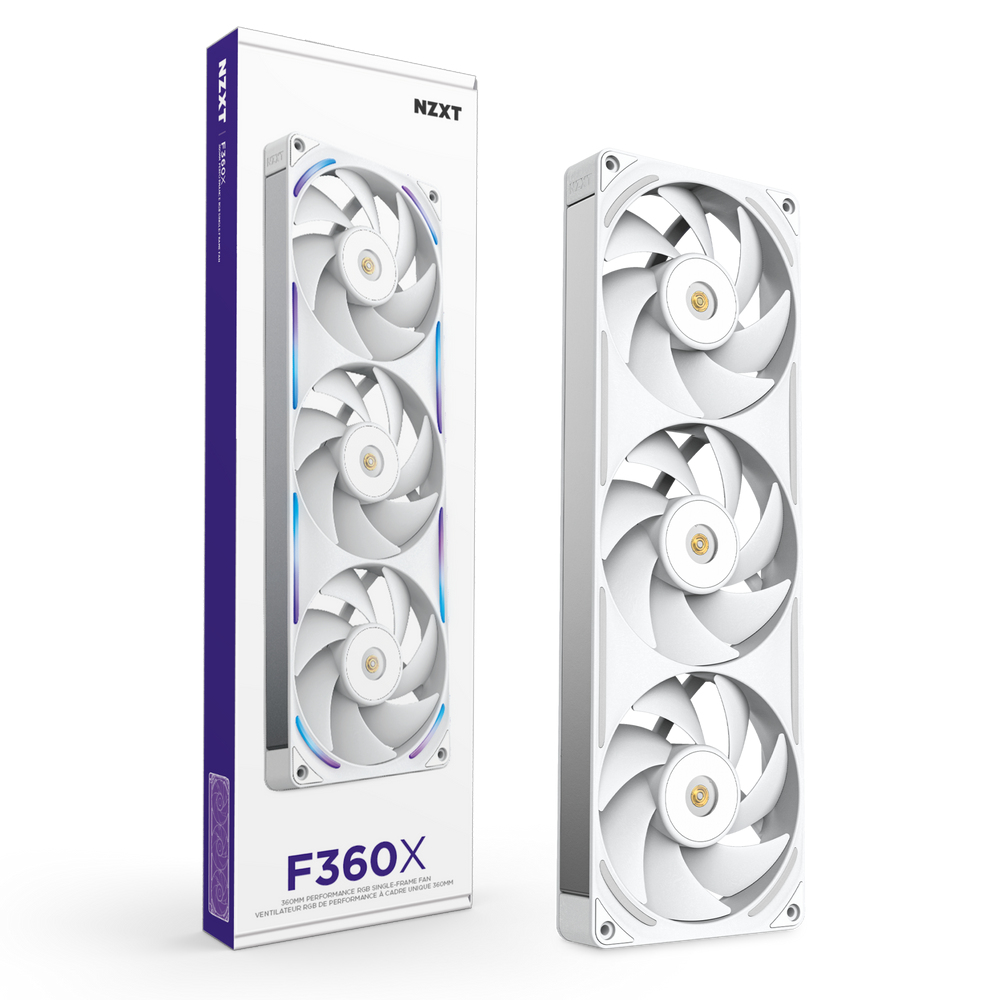 NZXT F360X Boitier PC Ventilateur 12 cm Blanc 1 pi�ce(s)