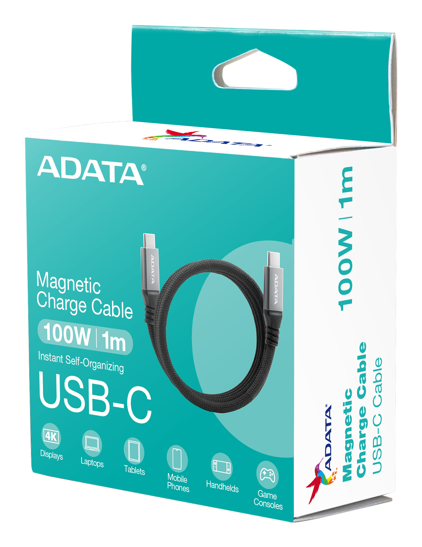ADATA CACCU3-100W-100AN-BK c�ble USB USB 3.2 Gen 2 (3.1 Gen 2) 1 m USB C Noir