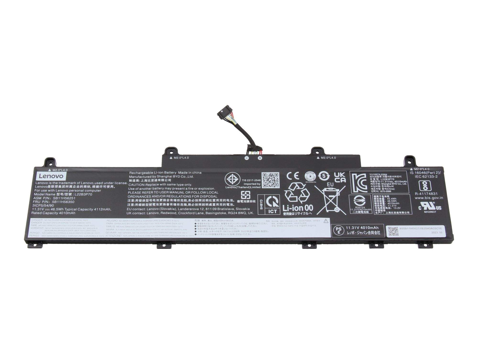 Lenovo Battery Internal 3 Cell 46.5Wh LiIon - Akku - 4.112 mAh