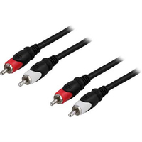 Deltaco MM-108 - 2 x RCA - Mnnlich - 2 x RCA - Mnnlich - 0,5 m - Schwarz