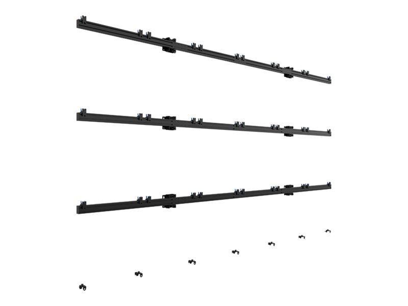 B-TECH System Xpress - Befestigungskit (Wandmontage) - f�r 6x6 dvLED Videowand - verriegelbar - Schwarz - Bildschirmgr��e: 68.6 cm (27)