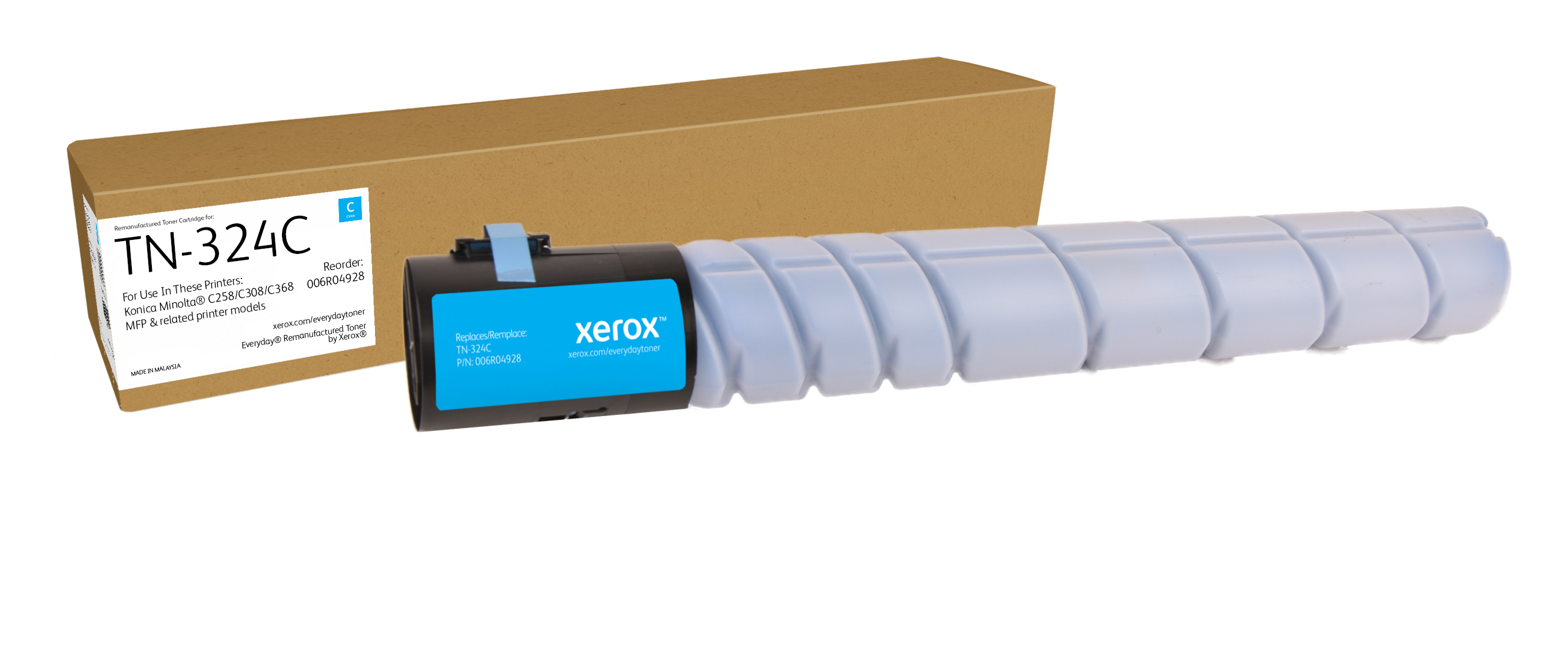 Everyday Remanufactured Everyday Cyan Remanufactured Toner by Xerox compatible with Konica Minolta A8DA430 (A8DA430), Standard capacity