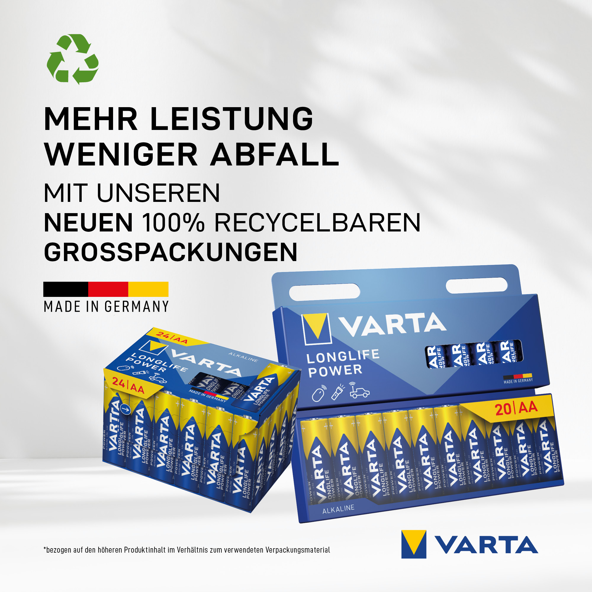 Varta Batterie Longlife Power AA 4 St. - Batterie - Mignon (AA)
