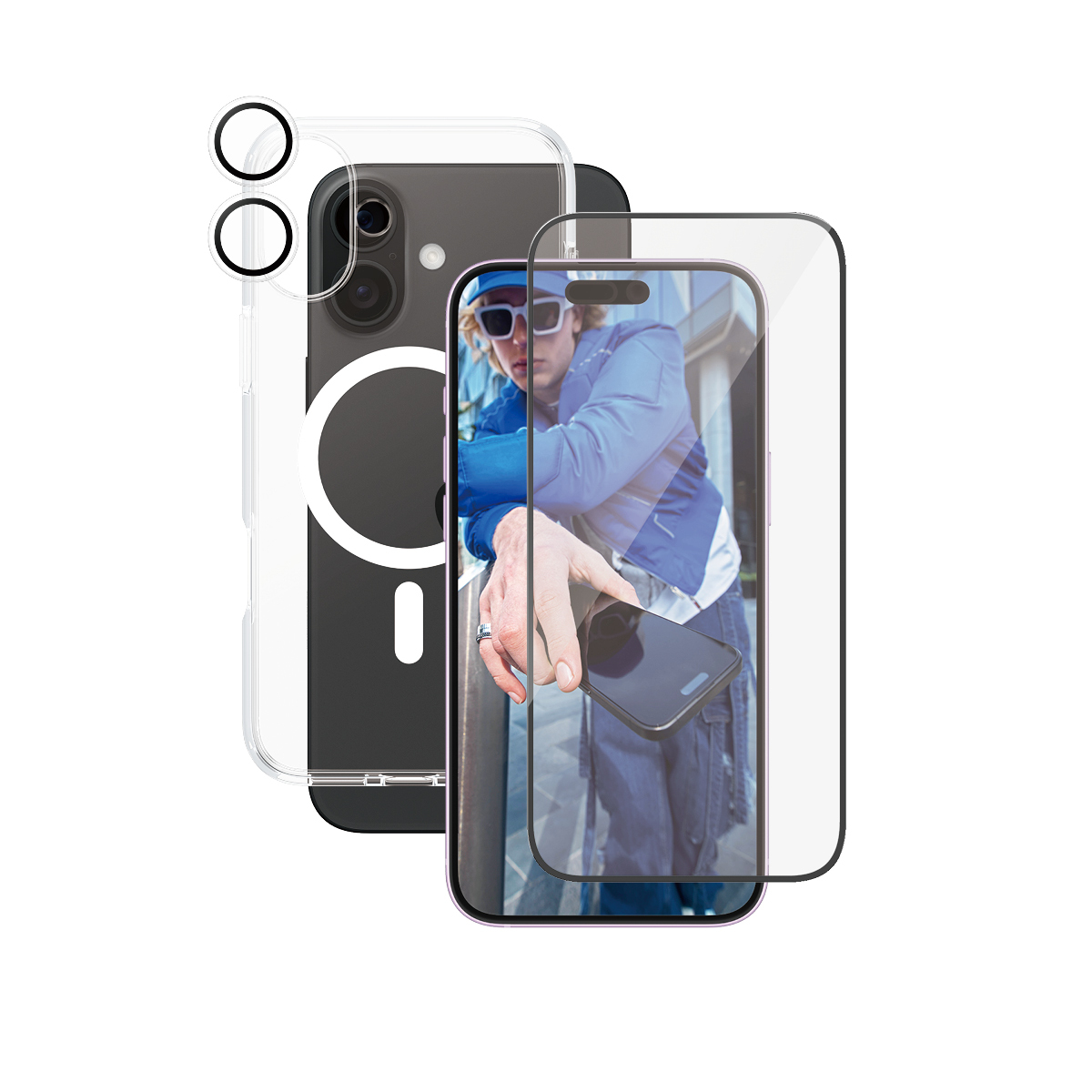 PanzerGlass � | CARE by � 3-in-1 Bundle iPhone 16 Plus Protector de pantalla Apple 1 pieza(s)