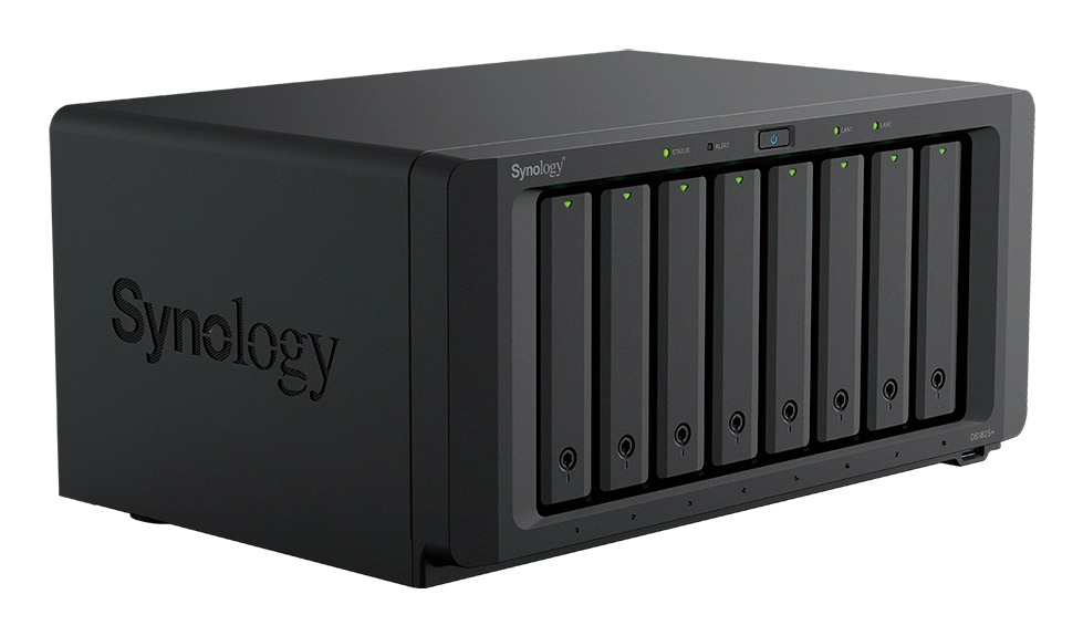 Synology DiskStation DS1825neo+ NAS Desktop AMD Ryzen V1500B 4 GB DDR4 0 TB Synology DSM Black