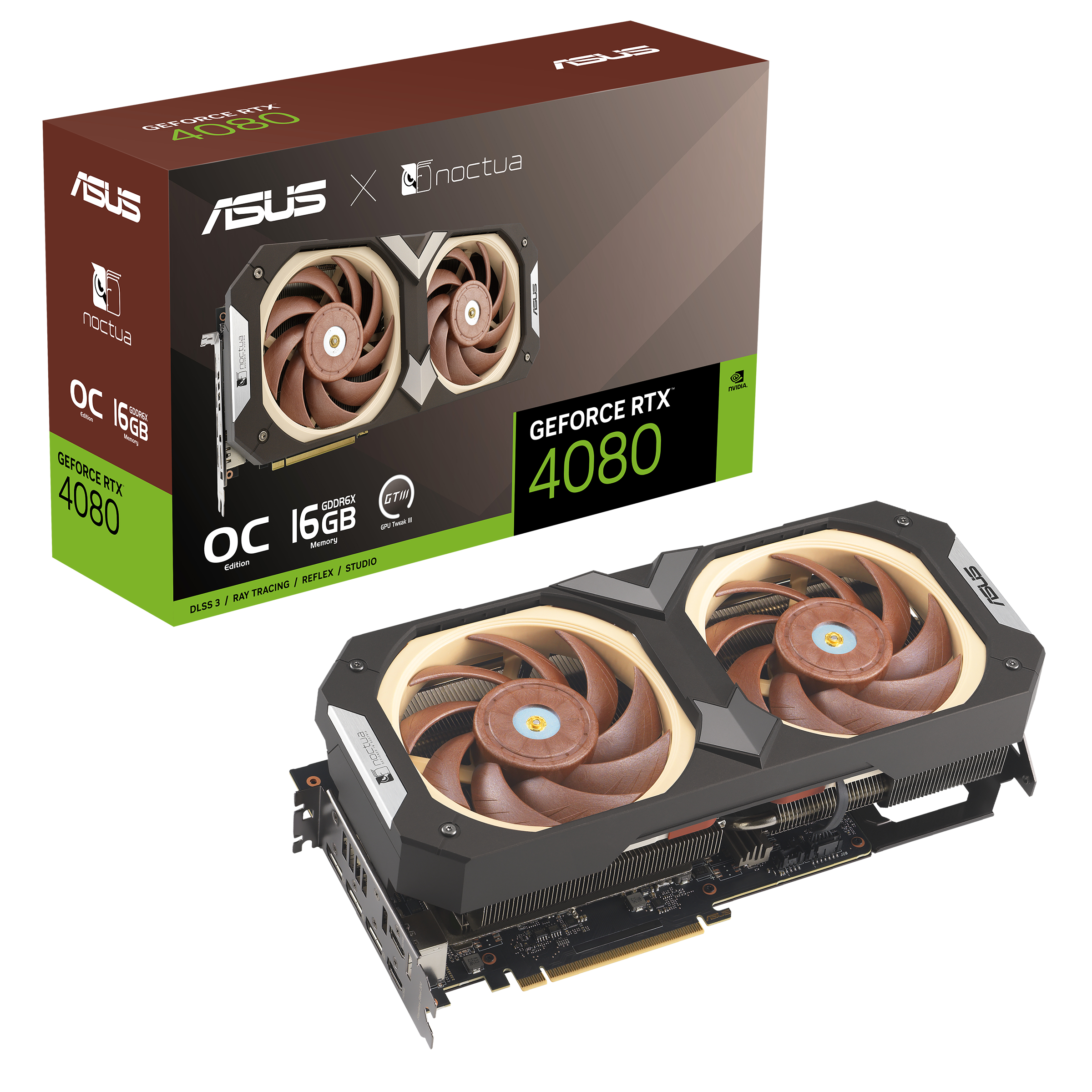 ASUS RTX4080-O16G-NOCTUA NVIDIA GeForce RTX 4080 16 Go GDDR6X