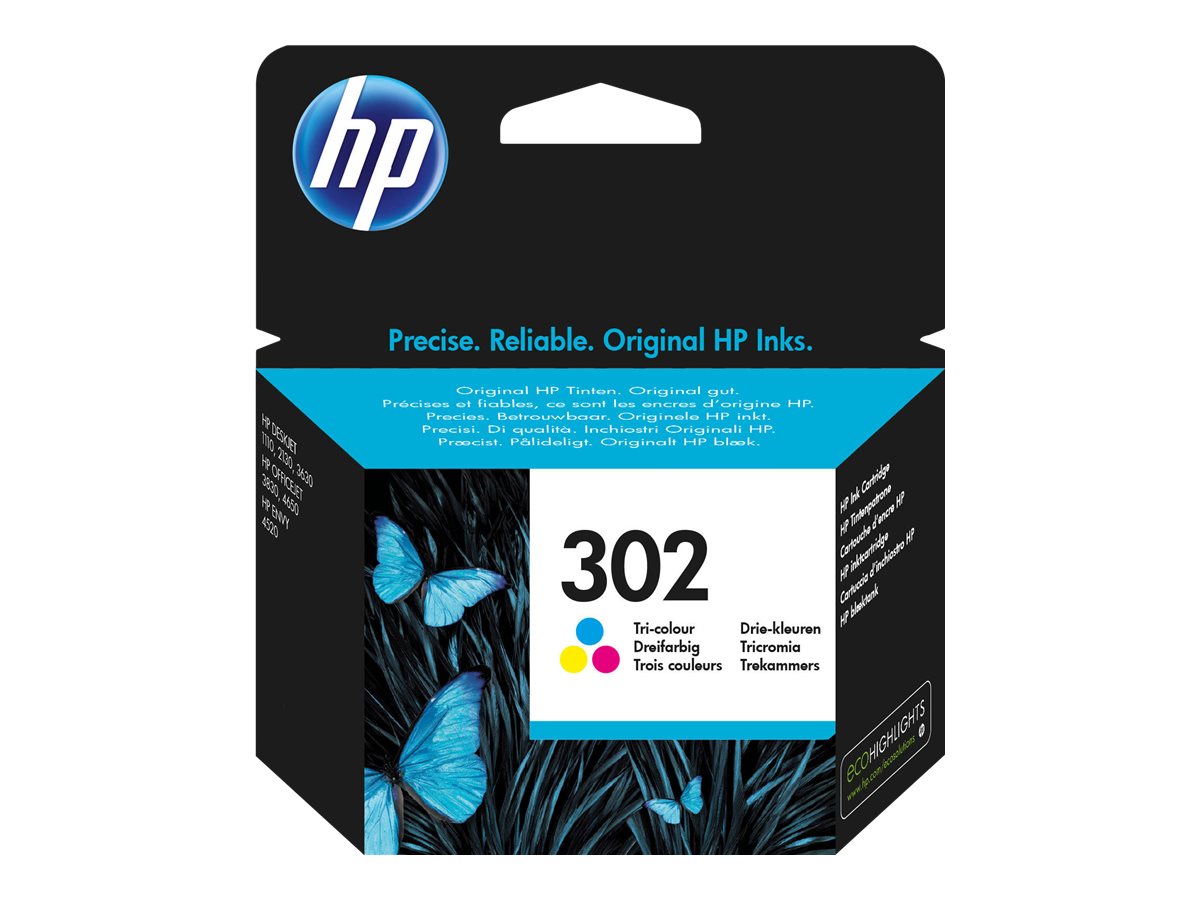 HP 302 Cartouche d encre trois couleurs authentique