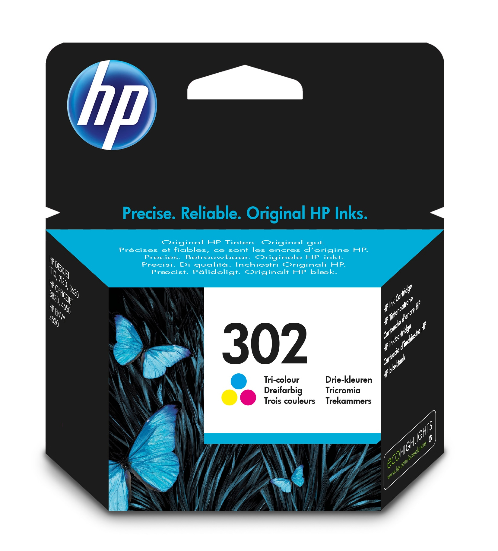 HP 302 Cartouche d encre trois couleurs authentique