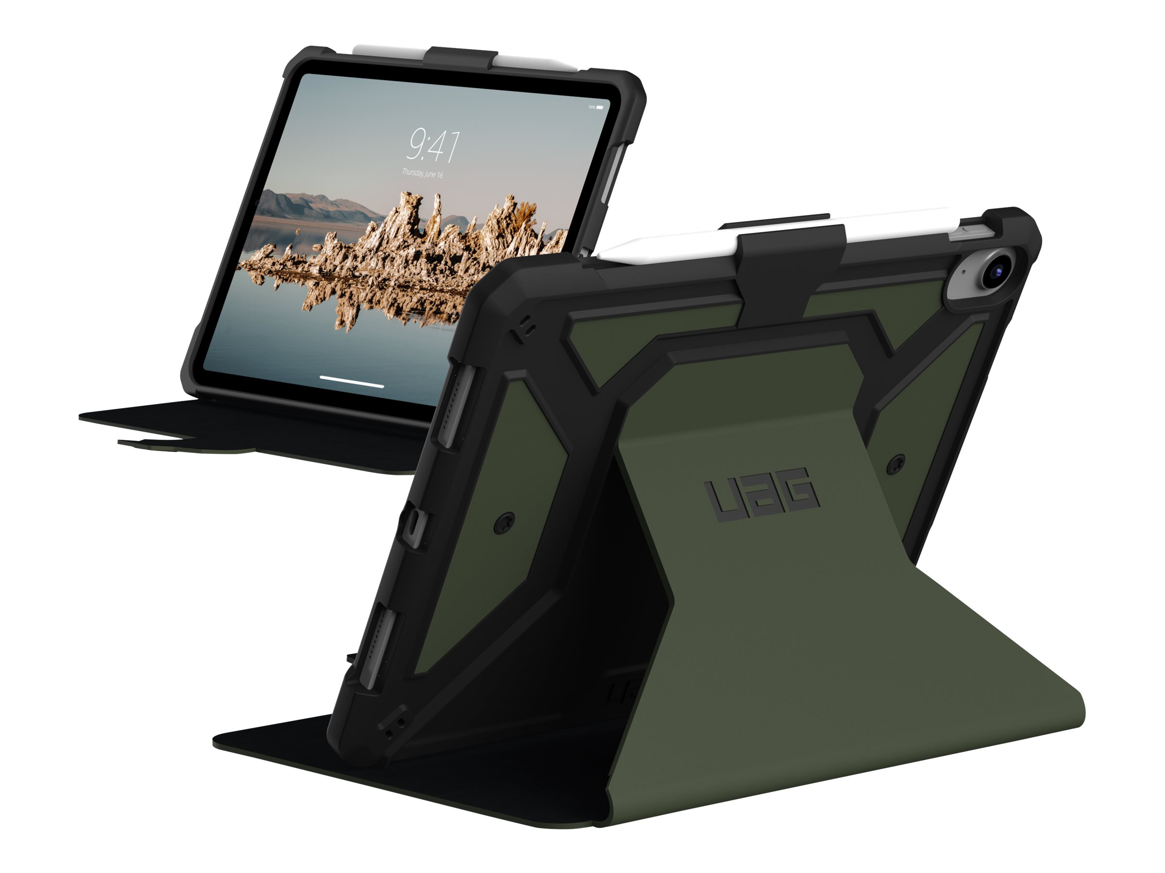 Urban Armor Gear UAG Metropolis SE Series - Flip-Hlle fr Tablet - widerstandsfhig - Polyurethan - Oliv - 10.9 - fr Apple 10.9-inch iPad (10. Generation)