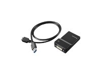 Lenovo USB 3.0 - DVI/VGA USB graphics adapter 2048 x 1152 pixels Black
