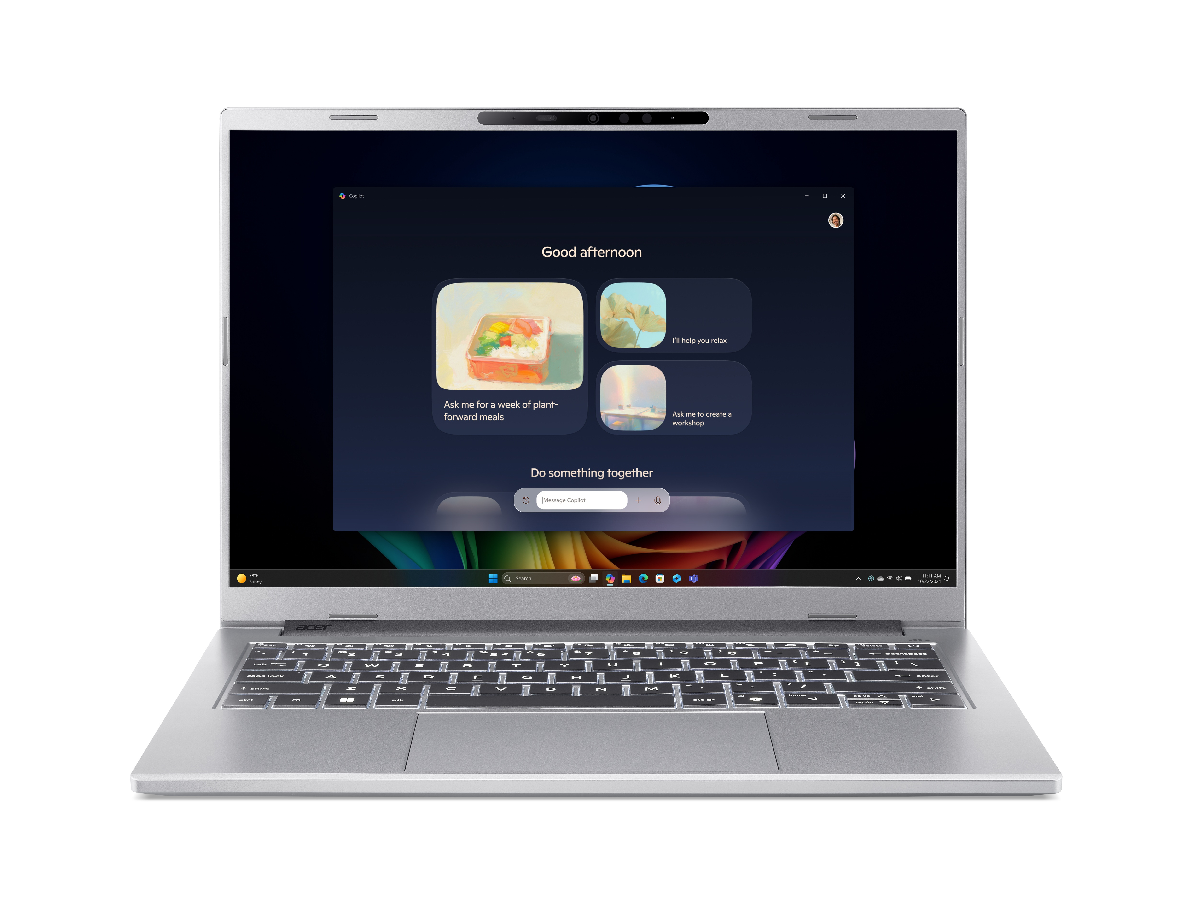 Acer Aspire 14 AI A14-61M - 180�-Scharnierdesign - AMD Ryzen AI 5 330 / 2 GHz - Win 11 Home - Radeon 820M - 16 GB RAM - 1.024 TB SSD NVMe, QLC - 35.6 cm (14)