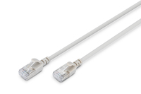 DIGITUS CAT 6A F-FTP Slim Patchkabel, 10 m, Grau, 10 m, Cat6a, F/FTP (FFTP), RJ-... - Digitus CAT 6A F-FTP Slim Patchkabel - 10 m
