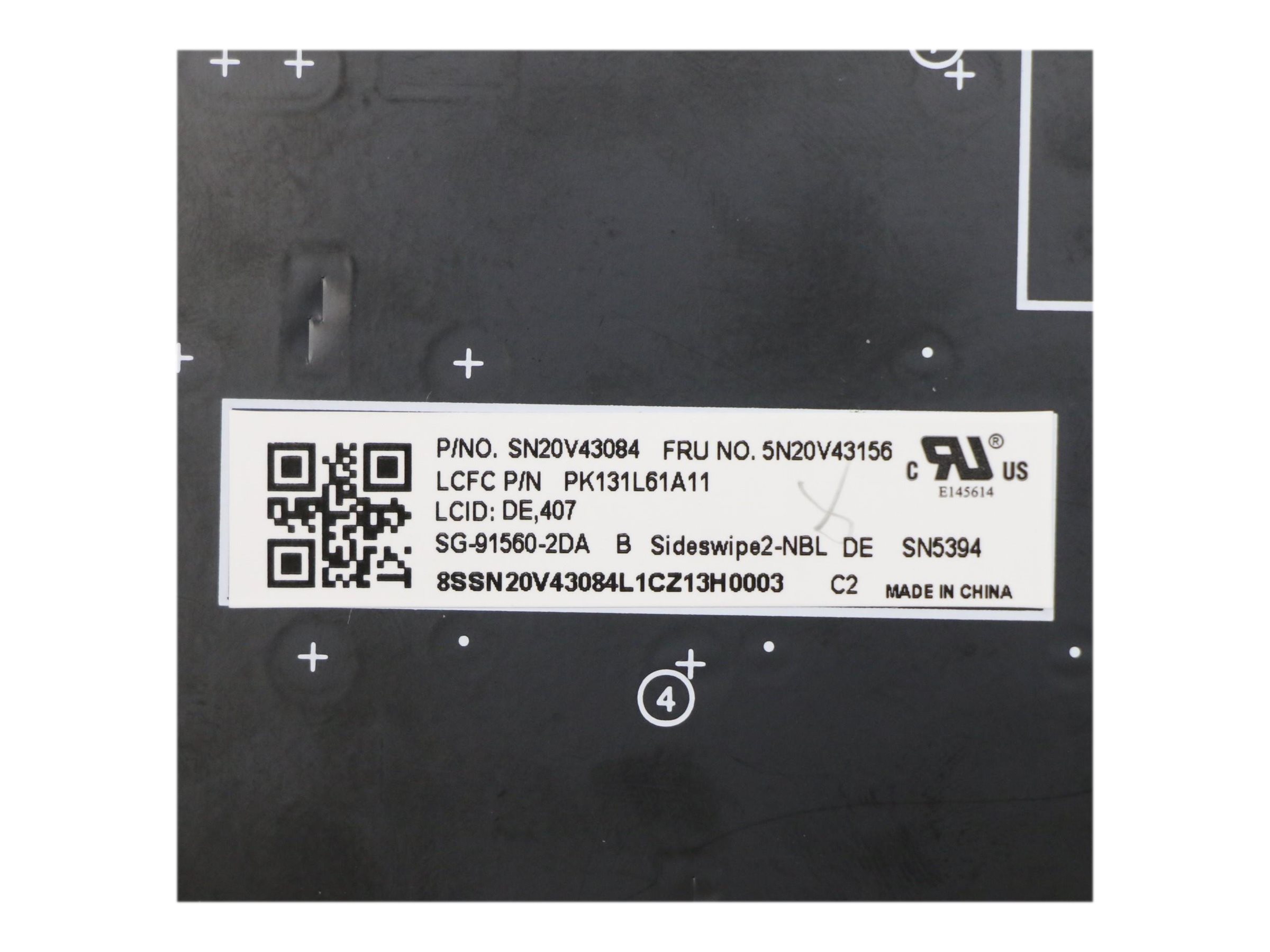 Lenovo 5N20V43156 ricambio per laptop Tastiera