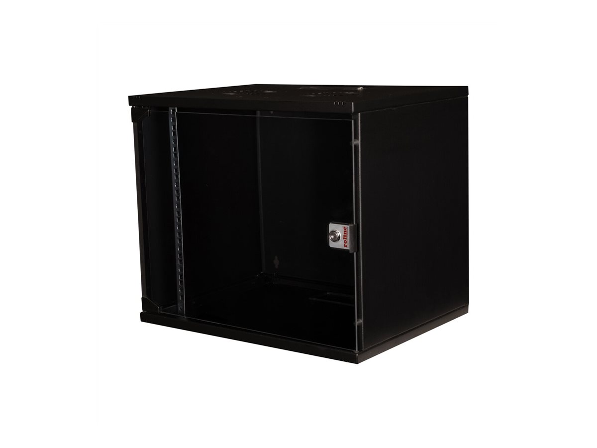 ROLINE Basic - Geh�use - Set, 540x400 BxT - geeignet f�r Wandmontage - RAL 9005, Jet Black - 9U - 48.3 cm (19)
