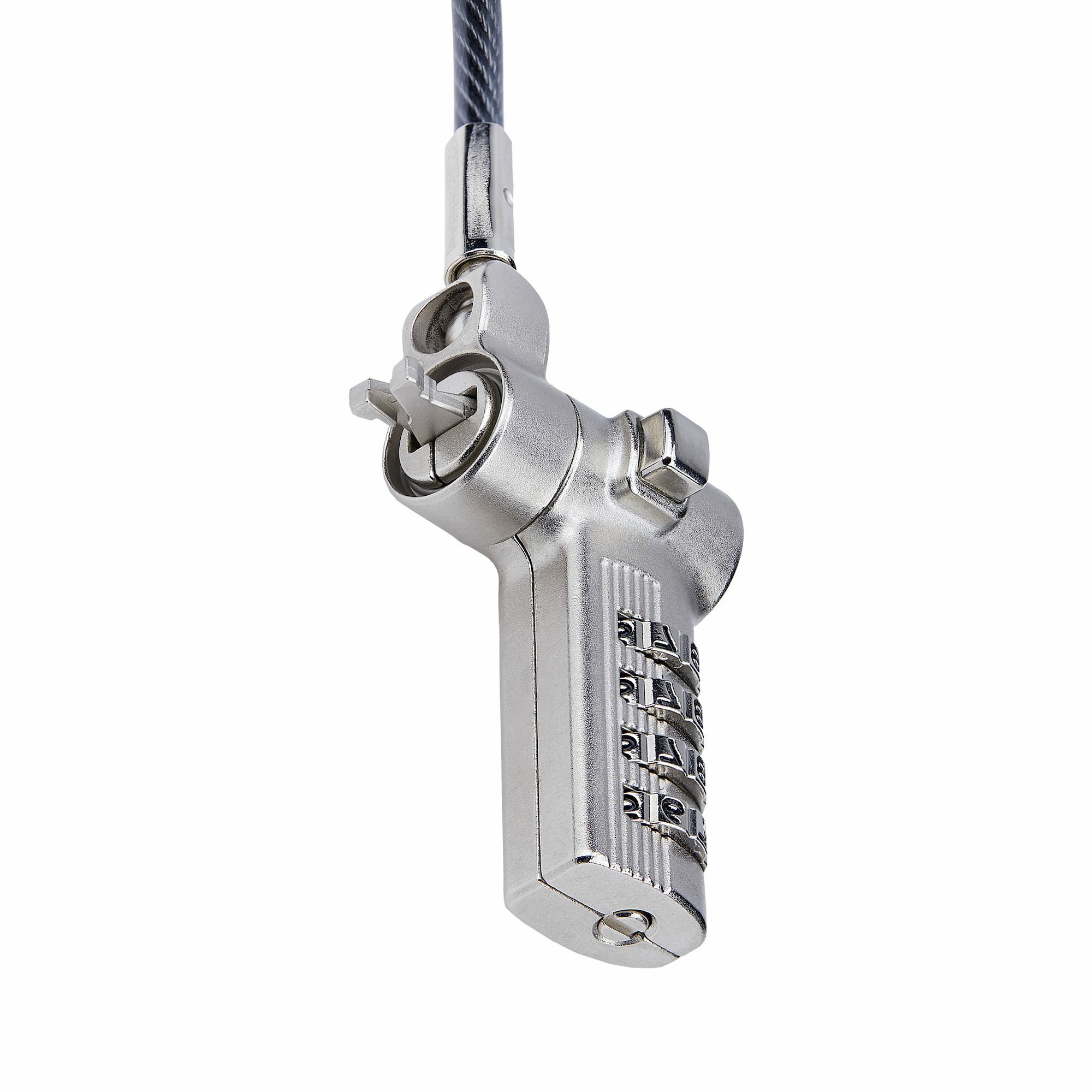 StarTech.com 25-Pack Laptop Lock, Compatible w/Noble Wedge/Nano/K-Slot - Sicherheitskabelschloss - Silber, Schwarz - 2 m - TAA-konform (Packung mit 25)