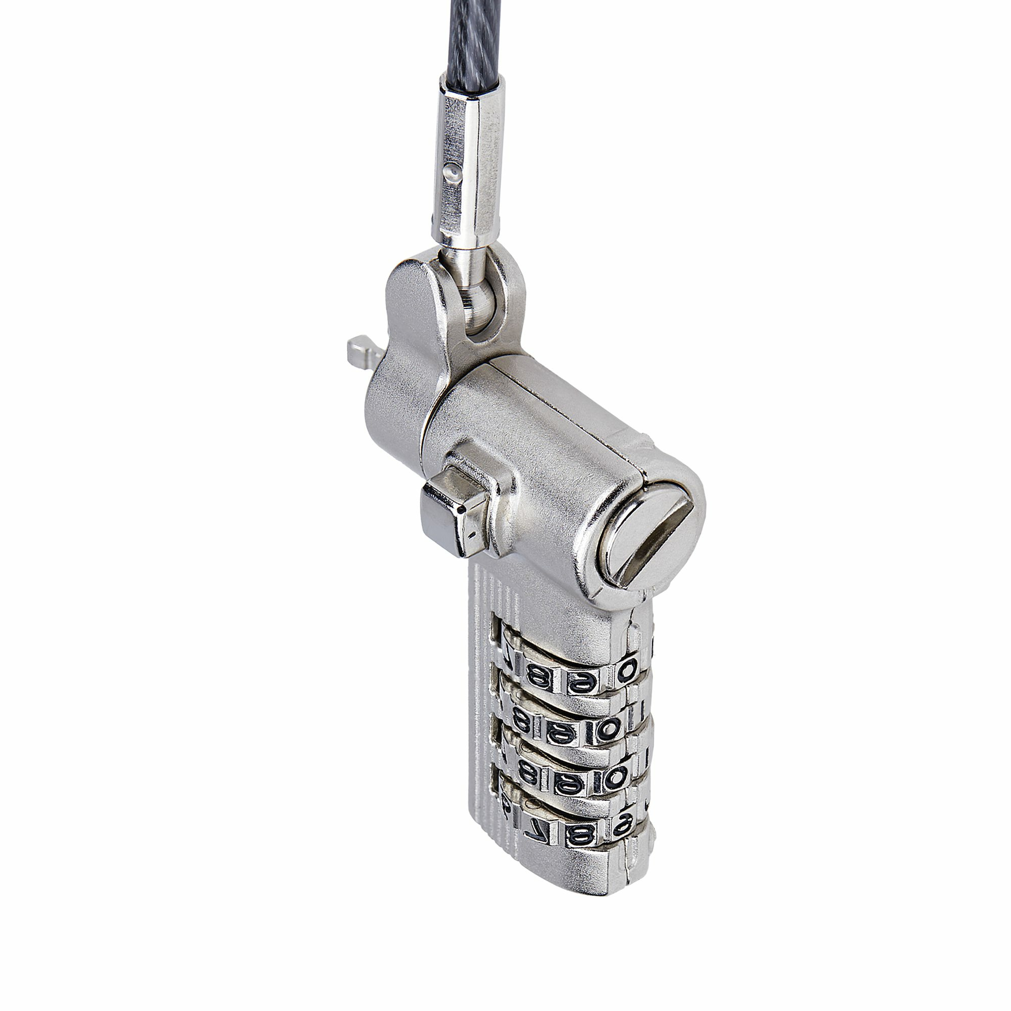 StarTech.com 25-Pack Laptop Lock, Compatible w/Noble Wedge/Nano/K-Slot - Sicherheitskabelschloss - Silber, Schwarz - 2 m - TAA-konform (Packung mit 25)