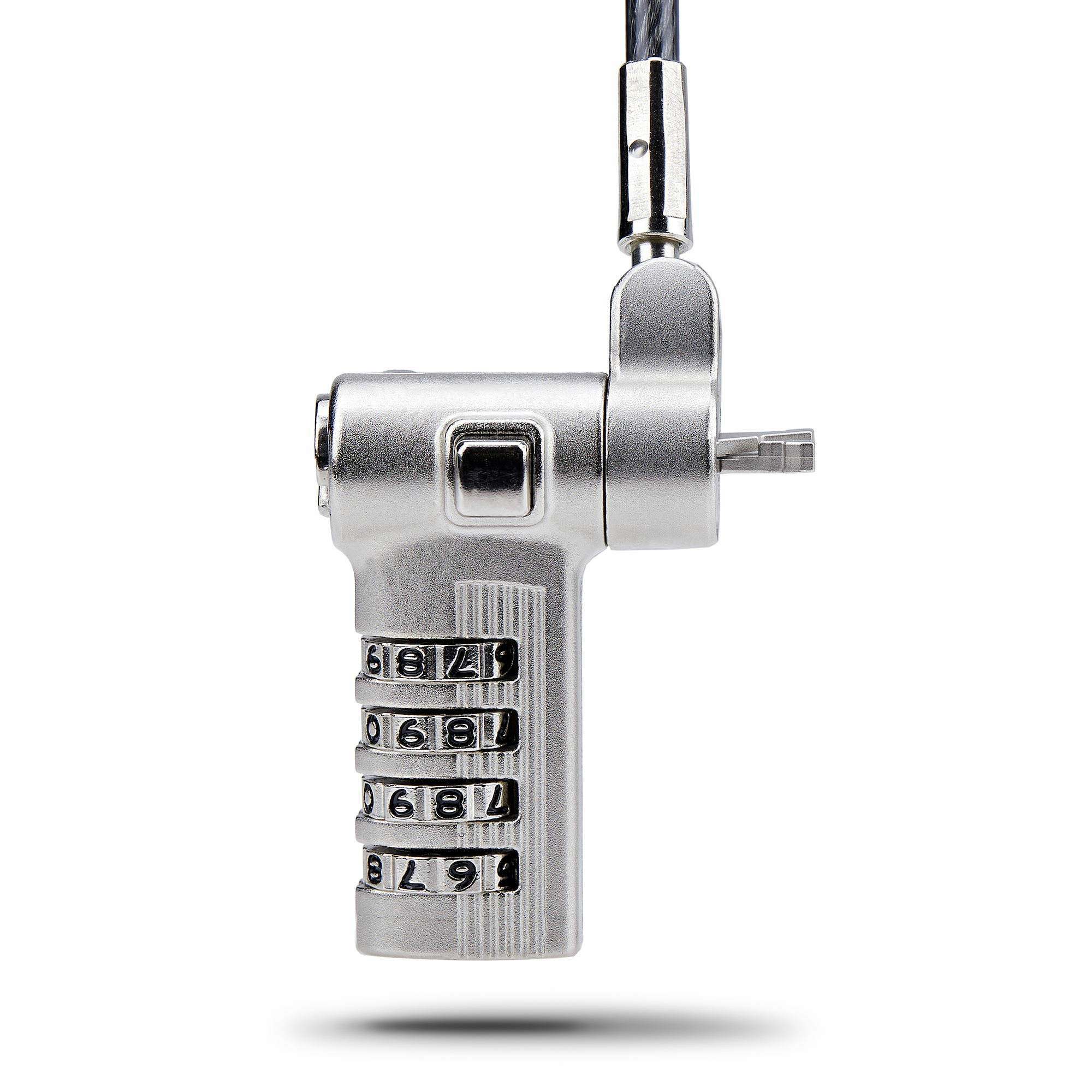 StarTech.com 25-Pack Laptop Lock, Compatible w/Noble Wedge/Nano/K-Slot - Sicherheitskabelschloss - Silber, Schwarz - 2 m - TAA-konform (Packung mit 25)