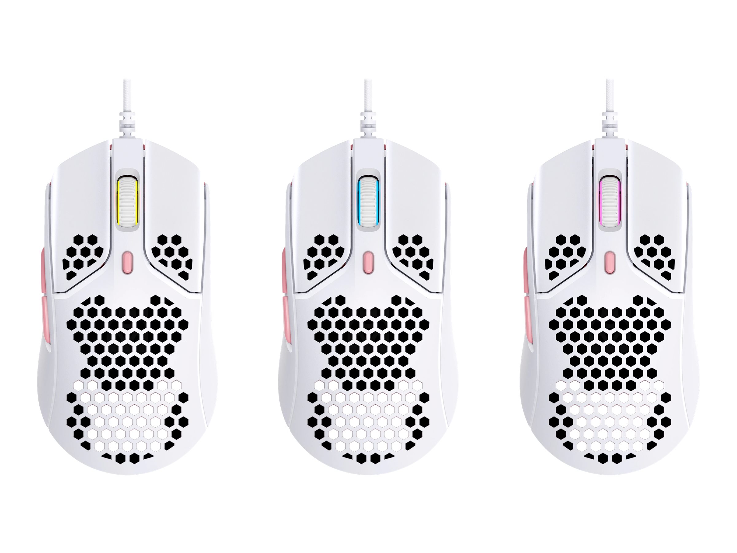 HyperX Pulsefire Haste - Souris pour gaming (blanc-rose)