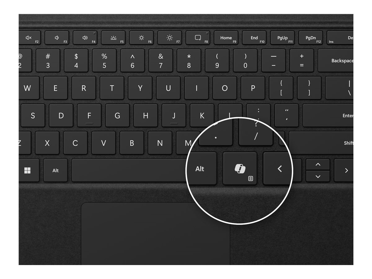 Microsoft Surface Pro Keyboard - Tastatur - mit Trackpad, Beschleunigungsmesser
