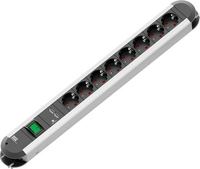 Bachmann PRIMO - 1,75 m - Drinnen - Schwarz - Silber - 8 AC-Ausgnge - 560 mm - 71 mm