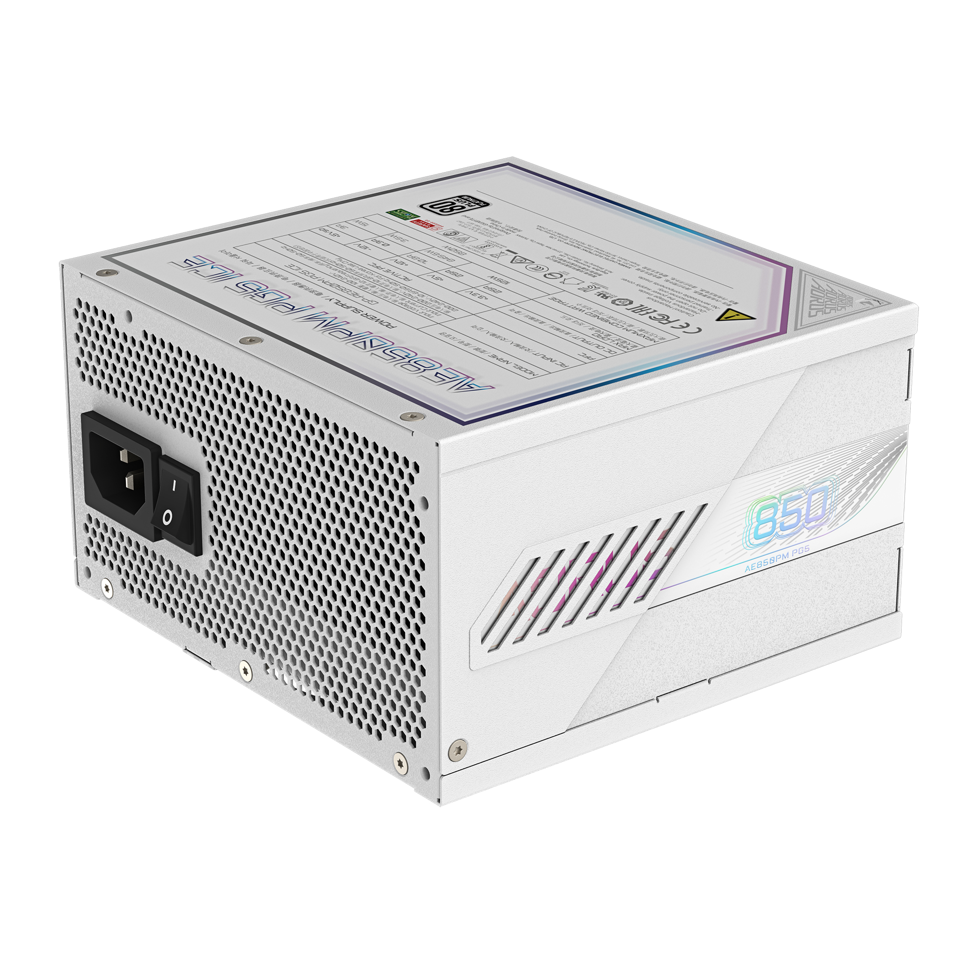 Gigabyte MODULAIRE - 850W - 80 PLUS PLATINUM - CONDENSATEURS 100% JAPONAIS - SUPPORT PCIE
